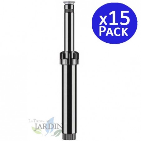 Set di 15 Diffusori di Irrigazione Hunter PSU-04-17A con Ugello Regolabile 17A. Portata di 5,2 metri. Altezza dello stelo 10cm