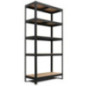 Étagère métallique noire 180 x 90 x 40 cm | 5 étagères | Charge maximale 875 kg | 175 kg par étagère | Panneaux HDF 5 mm Étagère métallique noire 180 x 90 x 40 cm | 5 étagères | Charge maximale 875 kg | 175 kg par étagère | Panneaux HDF 5 mm