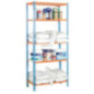 Scaffalatura in metallo blu 180x90x40 cm | 5 ripiani | Portata massima 750 kg | 150 kg per ripiano
