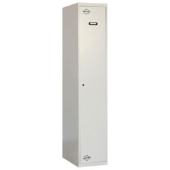 Metal Locker with 1 Door, 180x30x50 cm | Metal Work Shelving Unit | Includes Lock