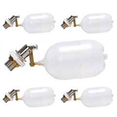 Lot de 5 vannes à flotteur haute pression en acier inoxydable | Vanne de remplissage pour réservoirs et cuves | Flotteur réglabl