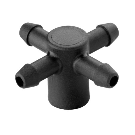 Set di 500 Adattatori a croce da 3 mm a 4 uscite per gocciolatori Idrop, ideali per un'irrigazione efficiente