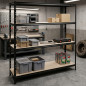 Black Metal Shelving Unit 180x150x50 cm | 4 Shelves | Max. Load 1200 kg | 300 kg per Shelf Black Metal Shelving Unit 180x150x50 cm | 4 Shelves | Max. Load 1200 kg | 300 kg per Shelf