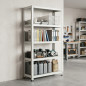 Weißes Metallregal 172 x 75 x 30 cm | 4 Böden | Max. Belastung 320 kg | 80 kg pro Boden