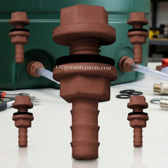 Lot de 5 Raccord de sortie de réservoir en plastique de 10 mm, Connecteur Réservoirs d'eau, Robinet baril de pluie