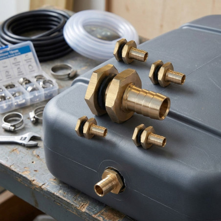 Pack 5 Racor de salida para depósito con conexión 10 mm ideal para instalaciones de agua