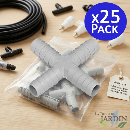 10mm cross for flexible tubing. 