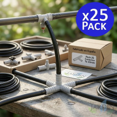 25 Stück T 10 mm für Flexrohr, Ideal für Verbindungen in Bewässerungs und Wassersystemen