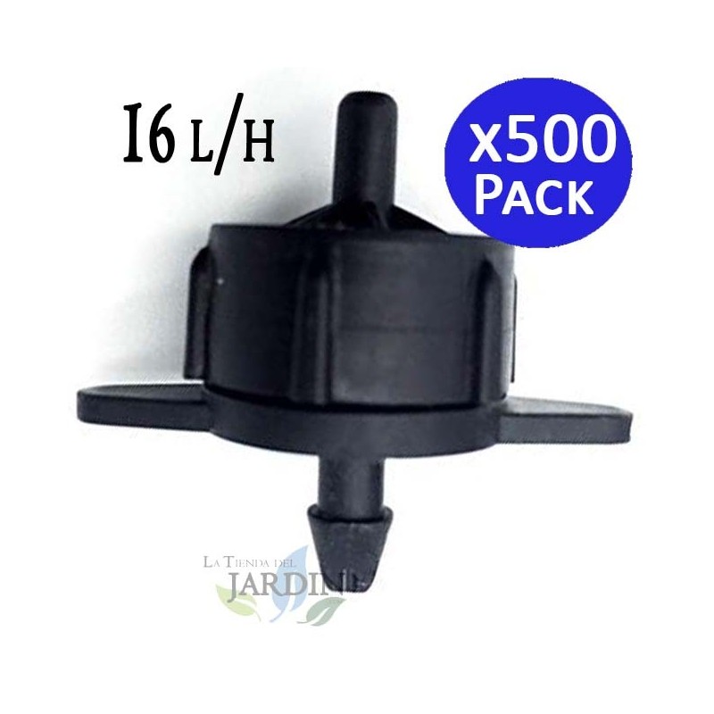 Set di 500 Gocciolatori di Irrigazione 16 litri/ora a Goccia, Sistema di Irrigazione Automatica, sistema micro drip