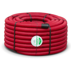Tube ondulé double couche rouge 40 mm 50 m | Tube ondulé certifié AENOR | Tube pour câbles électriques