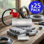 Set di 25 Raccordo da 7 mm per Tubo Flessibile