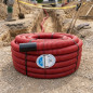 Tube ondulé double couche rouge 50 mm x 50 m | Tube ondulé certifié AENOR | Tube pour câbles électriques
