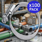 100 Stück Verstellbare Metallschellen für Rohre von 25 bis 40 mm, Ideal für Sanitärinstallationen und Bewässerungssysteme 100 Stück Verstellbare Metallschellen für Rohre von 25 bis 40 mm, Ideal für Sanitärinstallationen und Bewässerungssysteme