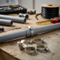 Metal clamp for tubes from 25 to 40mm. 