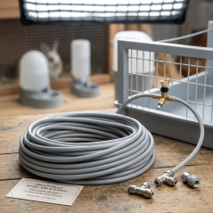 Tubería flexible gris 5x9 mm - Rollo de 25 metros