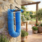 Tuyau d'arrosage spiralé bleu 15 m | Tuyau extensible | Pistolet d'arrosage multiposition | Arrosage extérieur Tuyau d'arrosage spiralé bleu 15 m | Tuyau extensible | Pistolet d'arrosage multiposition | Arrosage extérieur