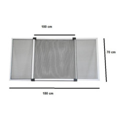 Mosquitera Extensible Aluminio 100/180 x 70 cm | Mosquitera Ventana | Malla Antimosquitos | Protección contra Insectos