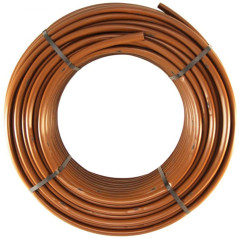 16mm Self-Compensating Drip Irrigation Tubing | Tubing with Drippers every 50cm | 16mm Drip Irrigation Hose, 100 meters, Brown