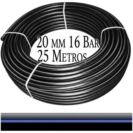 Tuberia Polietileno Alimentaria 20mm 16 bar 25m PE100 alta densidad