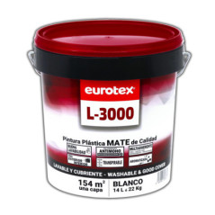 Matte White Plastic Paint 14 L or 22Kg L3000 | Interior and Exterior Anti-Mold Paint
