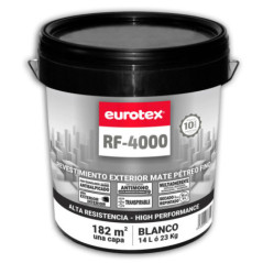 Tinta branca para exterior 14 L / 23 kg RF4000 | Revestimento exterior mate | Tinta para fachada | Tinta para parede