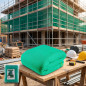 Facade Protection Mesh 6x10 m Green | Safety Mesh | Construction Site Protection | Mesh for Facades and Scaffolding