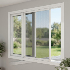 Mosquiteiro deslizante de alumínio branco 70x130 cm | Mosquiteiro para janela | Mosquiteiro | Proteção contra insetos