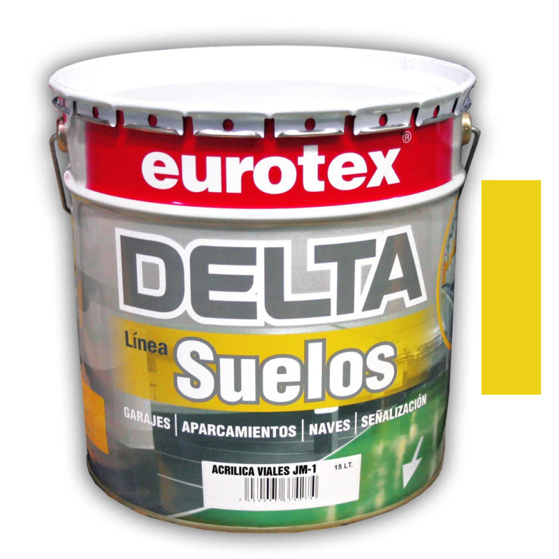 Peinture pour sols en caoutchouc chloré jaune 4L | Peinture pour garages, parkings, entrepôts et signalétique