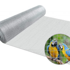 Reticolo per Pollame 19 mm 1 x 25 m. Galvanizzato, maglia quadrata, recinzione per pollaio, voliera, pollaio da giardino