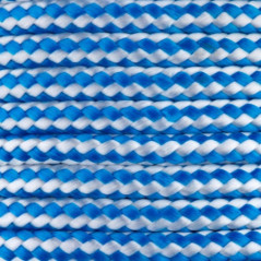 Corda de polipropileno 4mm 25 metros Branca/Azul | Corda de alta tenacidade | Corda trançada para uso interno/externo, toldo, va