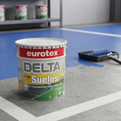 Peinture pour sols en caoutchouc chloré bleu 4L | Peinture pour garages, parkings, entrepôts et signalétique