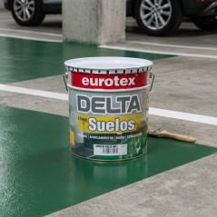 Vernice per pavimenti verde gomma clorurata 4L | Vernice per garage, parcheggi, magazzini e segnaletica