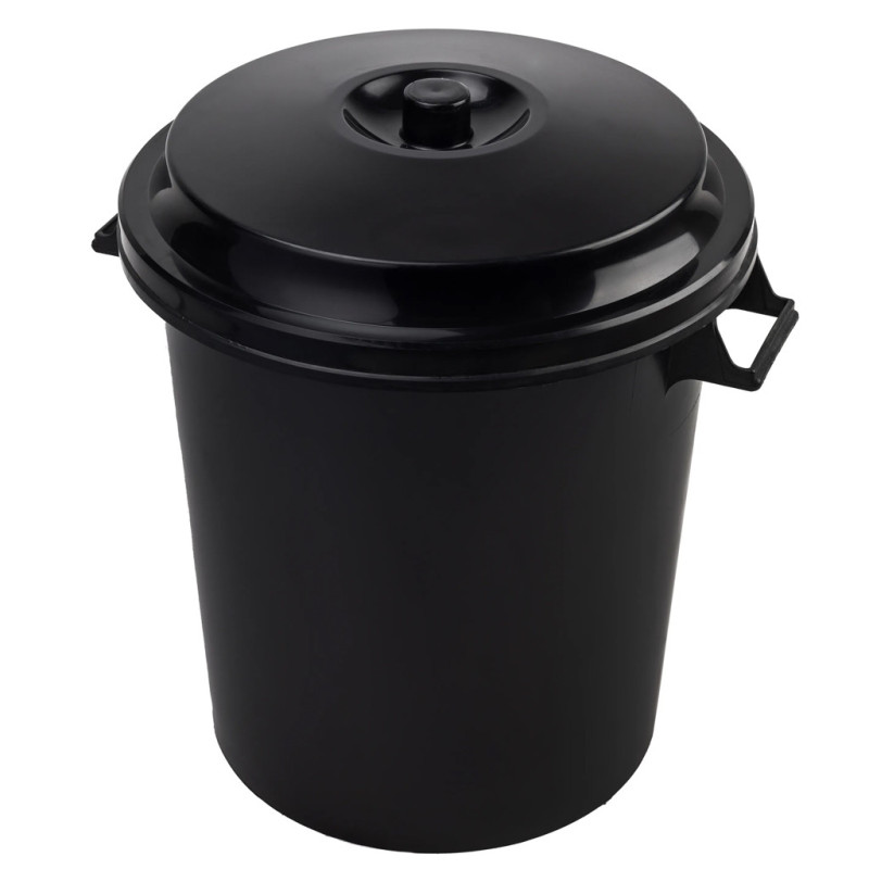 Cubo de Basura 50 L con Tapa | Polietileno | Cubo para Residuos y Reciclaje | Uso Doméstico, Oficina y Exterior