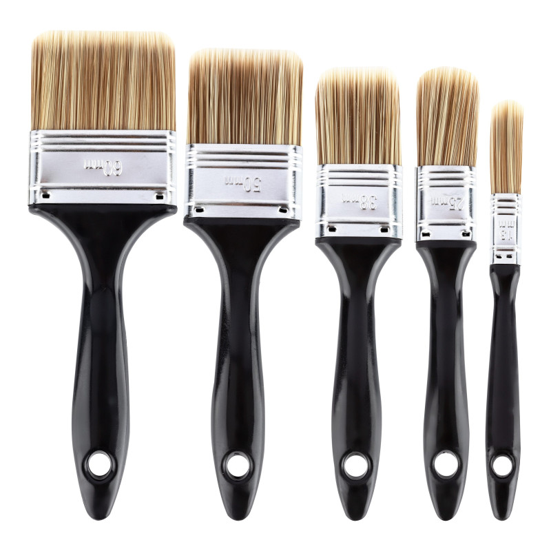 Pack of 5 Paintbrushes | Paint Brushes | Flat Brushes for DIY, Enameling, Lacquering and Priming Pack of 5 Paintbrushes | Paint Brushes | Flat Brushes for DIY, Enameling, Lacquering and Priming