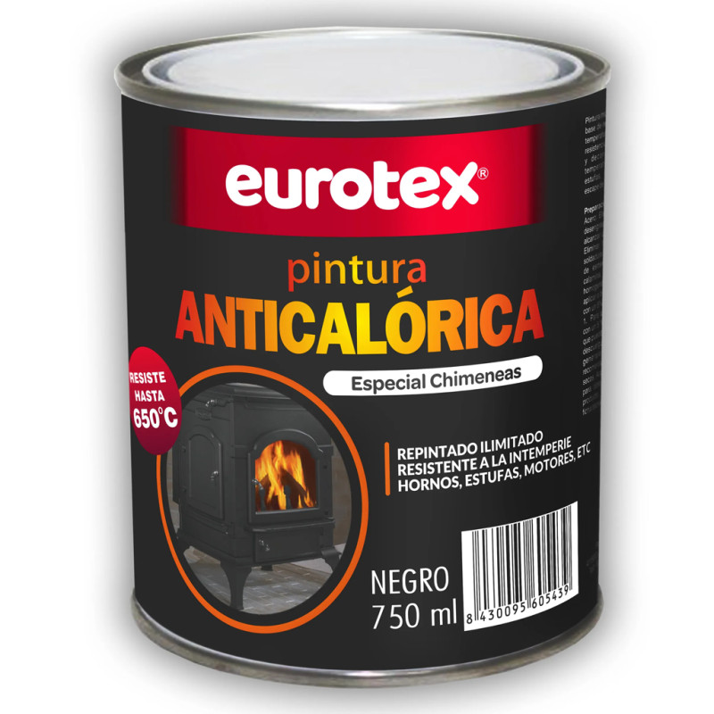 Tinta resistente ao calor 750ml preta | Tinta para chaminés | Resistente até 650°C | Tinta para altas temperaturas Tinta resistente ao calor 750ml preta | Tinta para chaminés | Resistente até 650°C | Tinta para altas temperaturas