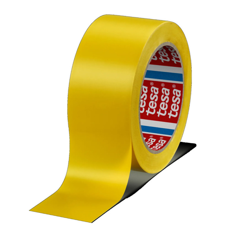 Cinta Adhesiva Señalización Suelo Amarilla 50 mm x 33 m | Cinta PVC Adhesiva | Marcaje de Suelos
