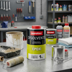 Disolvente Epoxi 1 L Eurotex | Diluyente para Pinturas y Recubrimientos Epoxi | Limpieza de Herramientas y Superficies