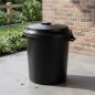 Cubo de Basura 50 L con Tapa | Polietileno | Cubo para Residuos y Reciclaje | Uso Doméstico, Oficina y Exterior