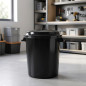 50L Trash Can with Lid | Polyethylene | Waste and Recycling Bin | For Home, Office and Outdoor Use