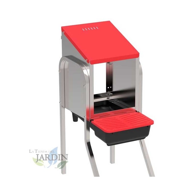 Nido per galline con 1 scomparto, 30x47x76 cm, con gambe
