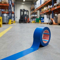 Cinta Adhesiva Señalización Suelo Azul 50 mm x 33 m | Cinta PVC Adhesiva | Marcaje de Suelos