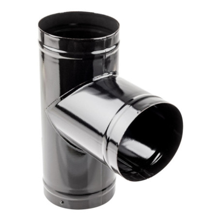 Tee vitrificado de 150 mm | Tee para tubo de chaminé | Conexão para dutos de exaustão de gases de combustão