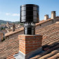 Cappello per camino vetrificato anti-riflusso 150 mm | Cappello per camino | Protezione contro il riflusso di fumo