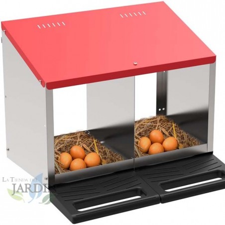 Nido da interno per galline con 2 scomparti, 52x45x46 cm