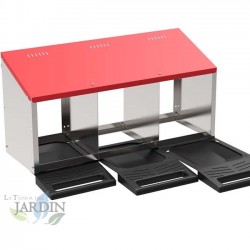 Nido da interno per galline con 3 scomparti, 78x45x46 cm