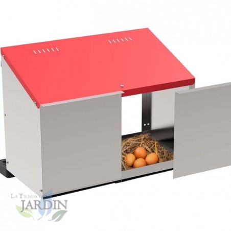 Nido per galline da esterno con 2 scomparti, 52x45x46 cm