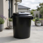 50L Trash Can with Lid | Polyethylene | Waste and Recycling Bin | For Home, Office and Outdoor Use
