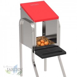 Nido per galline 1 scomparto 30x47x76 cm con gambe