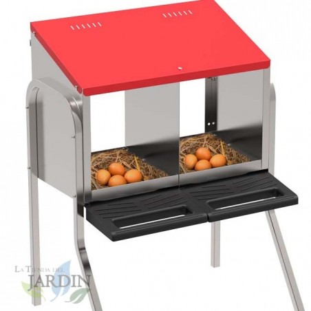 Chicken nest 2 departments 57x47x77 cm with legs