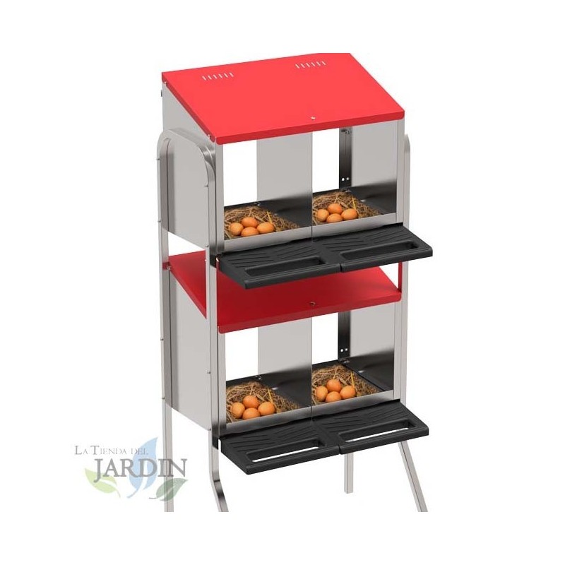 Ninho de galinha de 1 compartimento 30x47x76 cm com pernas, funcional e elevado para exterior